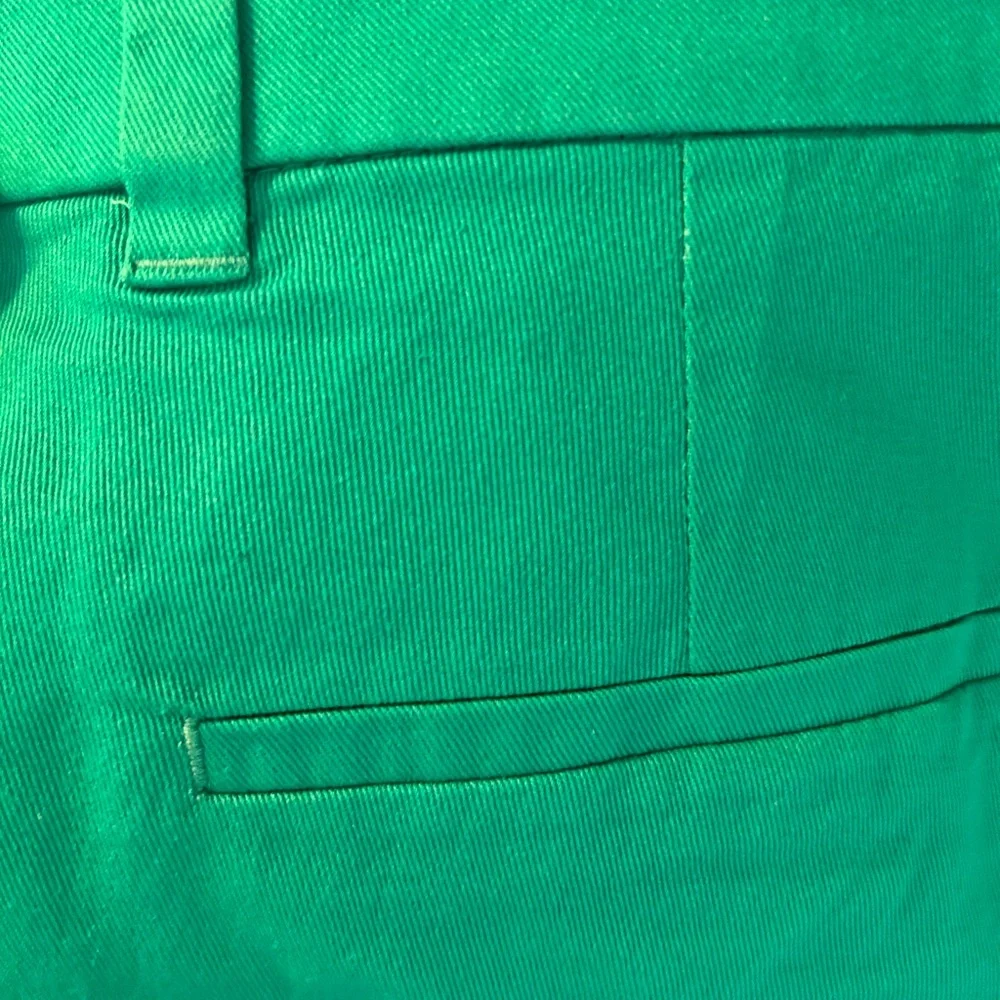 J. Crew Scalloped High Waist Shorts in Teal Green